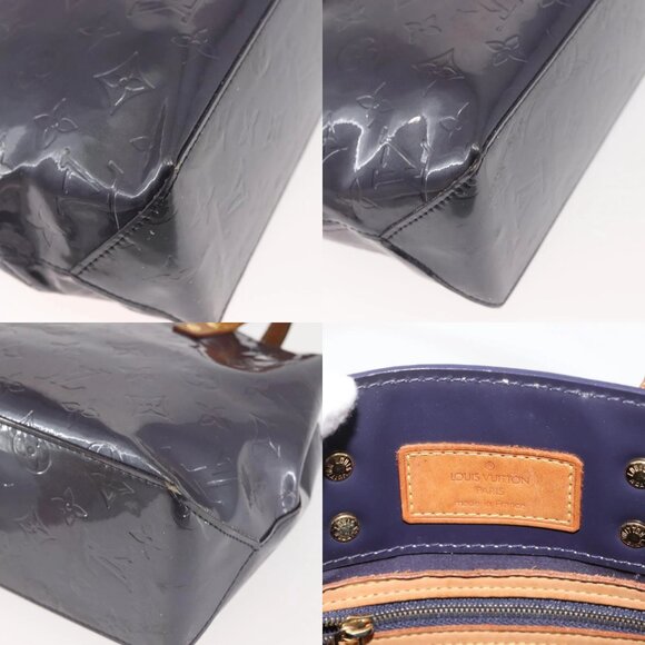 LOUIS VUITTON Monogram Vernis Reade PM Hand Bag Indigo M91335 LV Auth 144063 - Picture 14 of 15